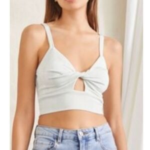 Forever21 Women's Knit Top Mint Color With Peekaboo hole.